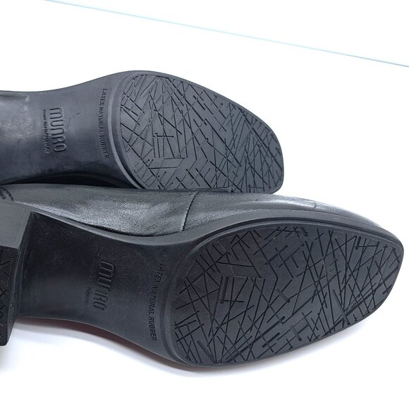 MUNRO America Black Stretch Upper Block Heels Slip On Shoes Size US9 Wide - Picture 12 of 12